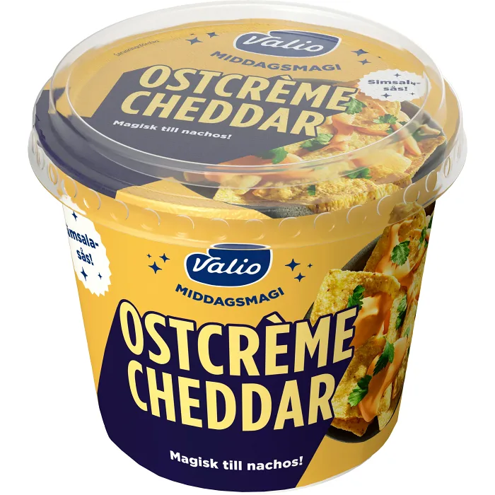 Cheddar Ostcrème Middagsmagi 250g Valio