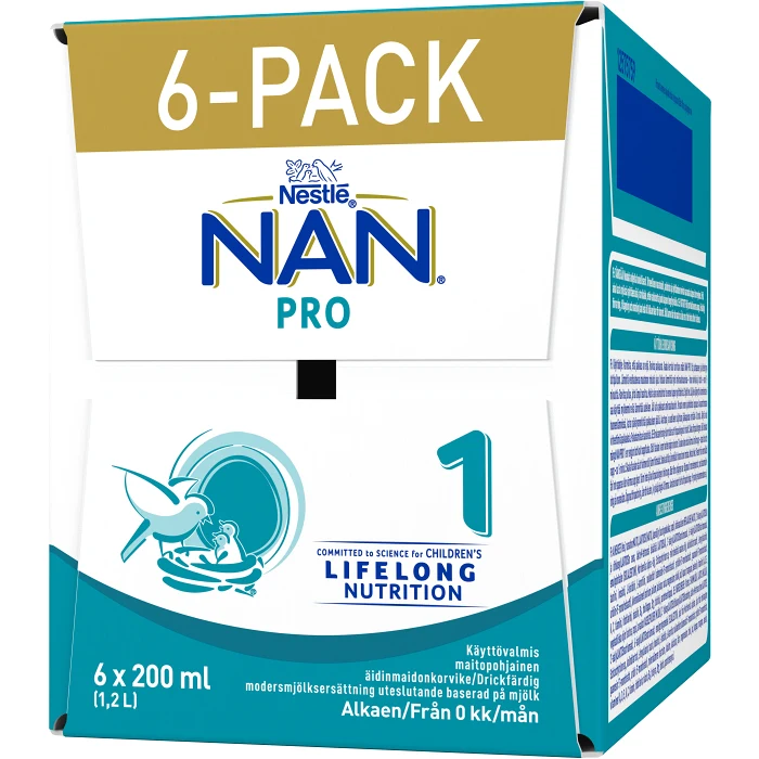 NAN Pro 1 drickfärdig 0m 6-p 1.2l Nestle