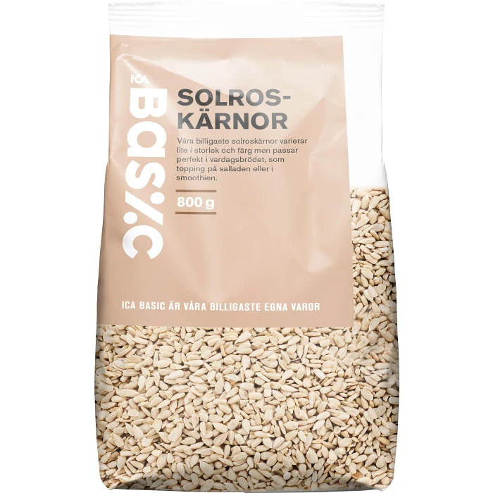 Solroskärnor 800g ICA Basic