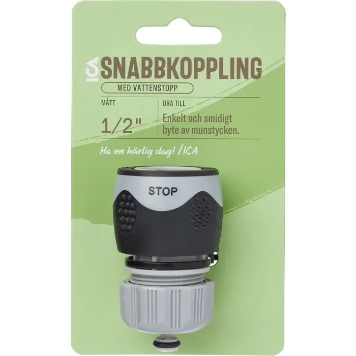 Snabbkoppling med vattenstopp ICA Garden