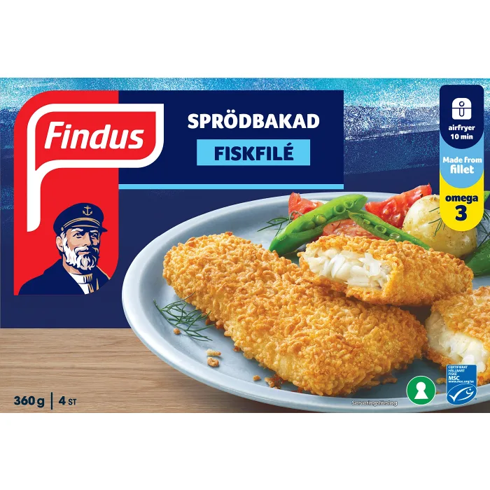 Sprödbakad fiskfilé MSC 360g Findus