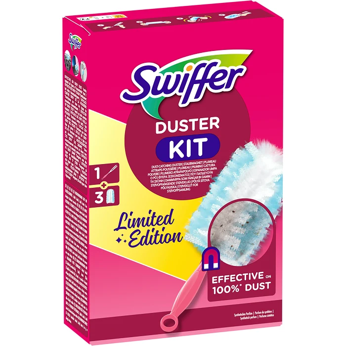 Swiffer Dammvippa Startkit Rosa Bandet