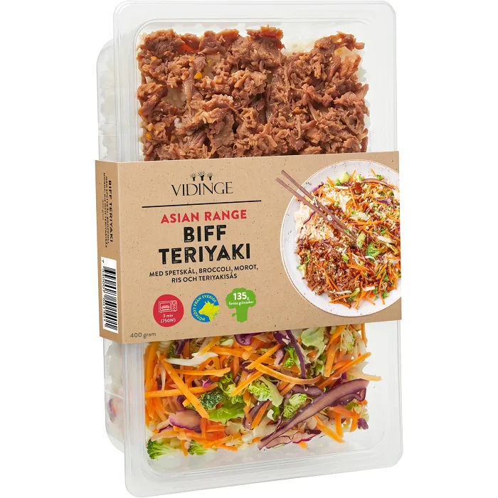 Färdigmat Biff Teriyaki 400g Vidinge