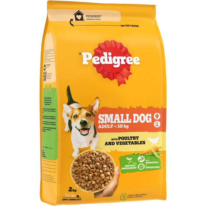 Hundmat Mini Fågel med fjäderfä och grönsaker 2000 Gram Pedigree