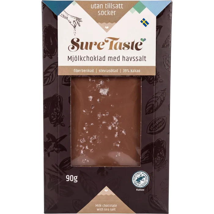 Chokladkaka Havssalt Mjölk 90g Sure Taste