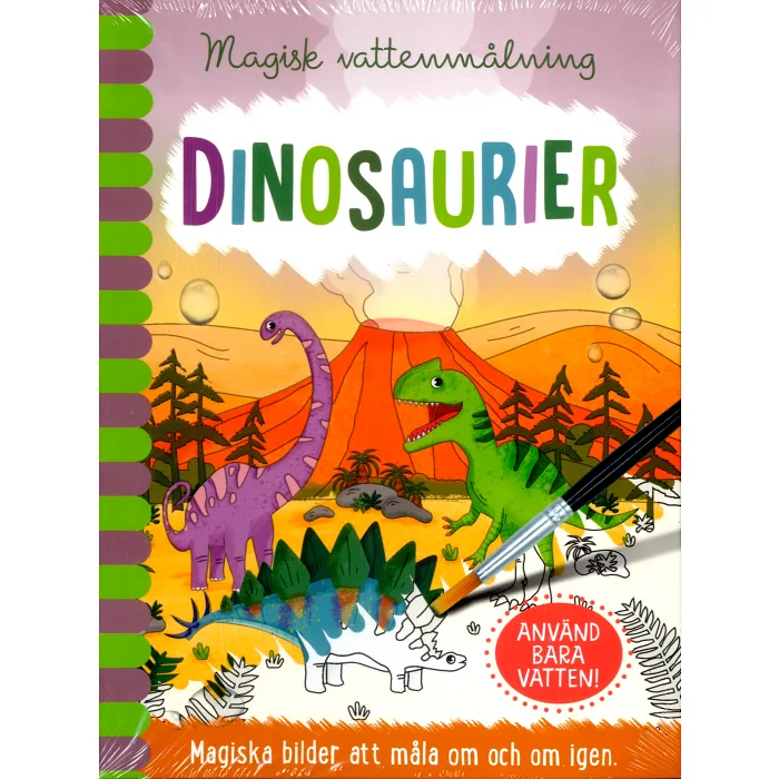 Magisk vattenmålning. Dinosaurier