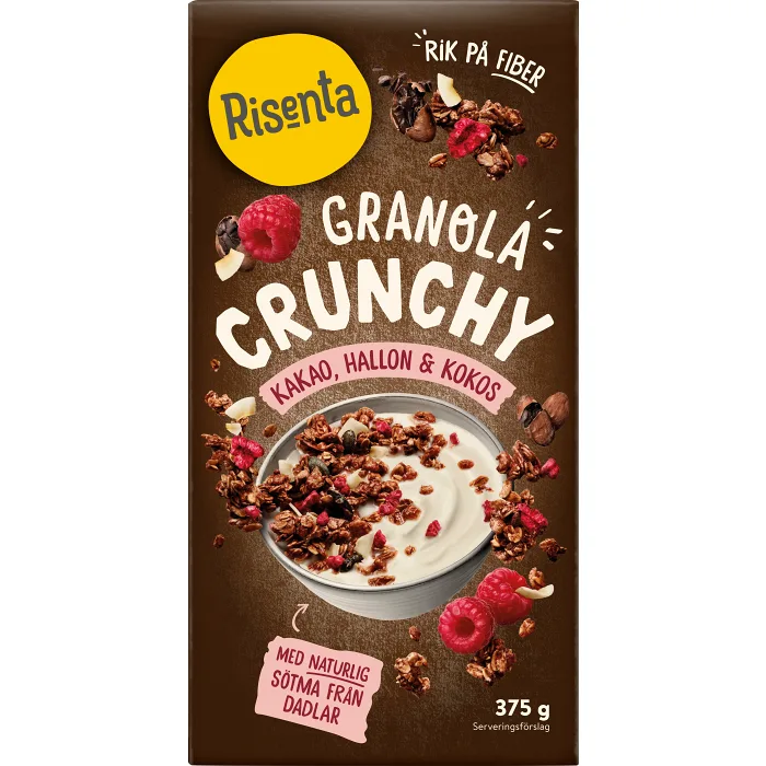 Granola Crunchy Kakao Hallon Kokos 375g Risenta