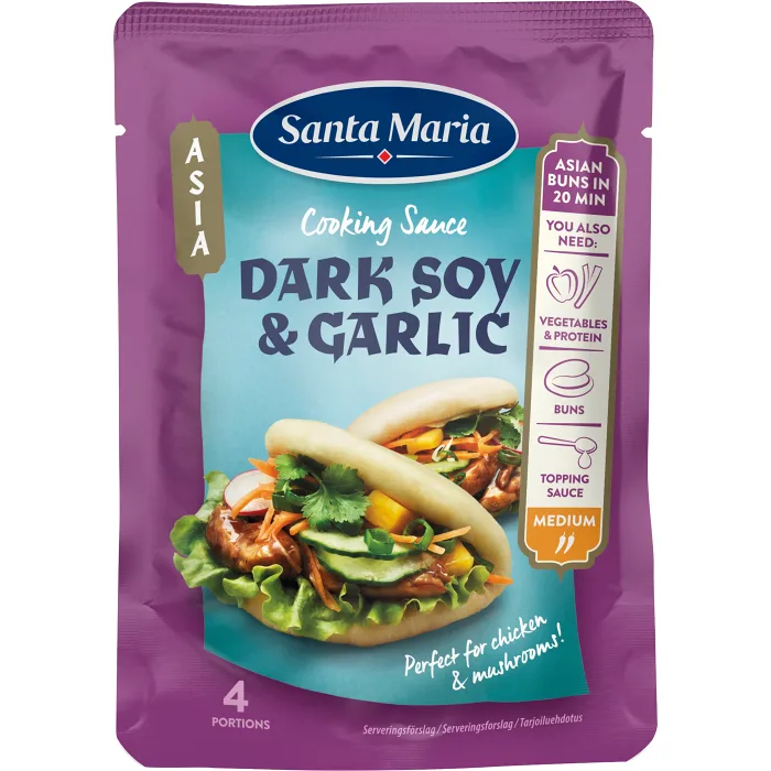 Cooking Sauce Dark Soy & Garlic 100g Santa Maria