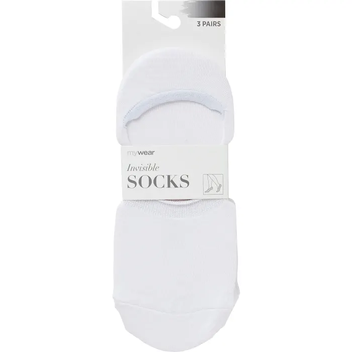 Invisible Socka 3p Vit 39/41 mywear