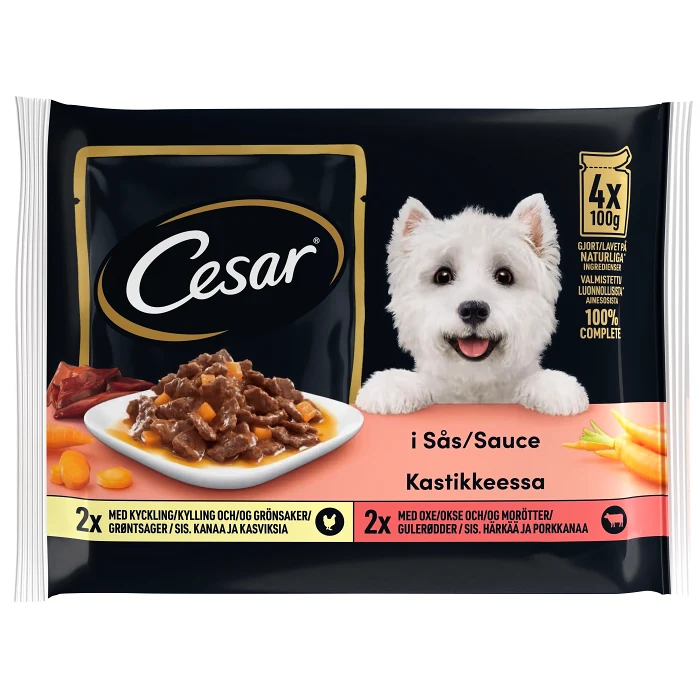 Hundmat Mix sås OxMoKyGrö 400g Cesar