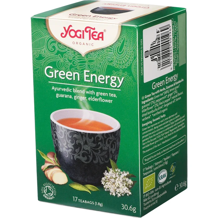 Te Grönt Green energy 17-p KRAV Yogi Tea