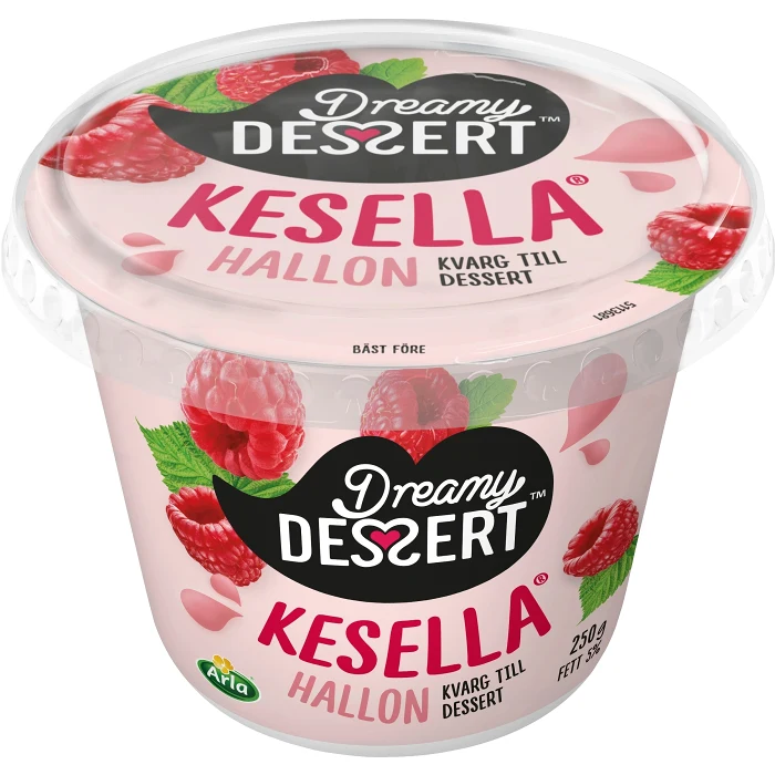 Dessertkvarg hallon Kesella® 5% 250g Dreamy Dessert