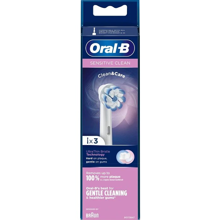 Tandborsthuvud Refill Sensitive Clean&Care 3-p Oral-B