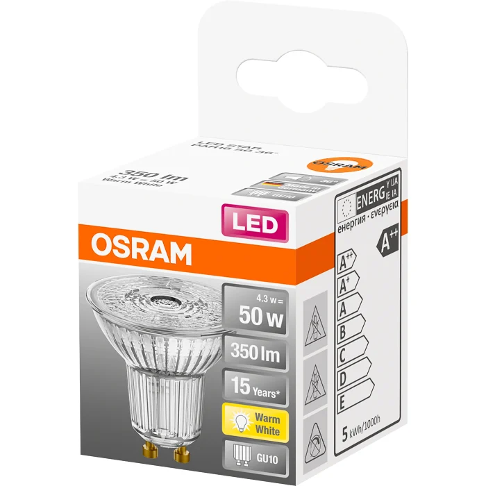 LED PAR16 50 36 GU10 1-p Osram