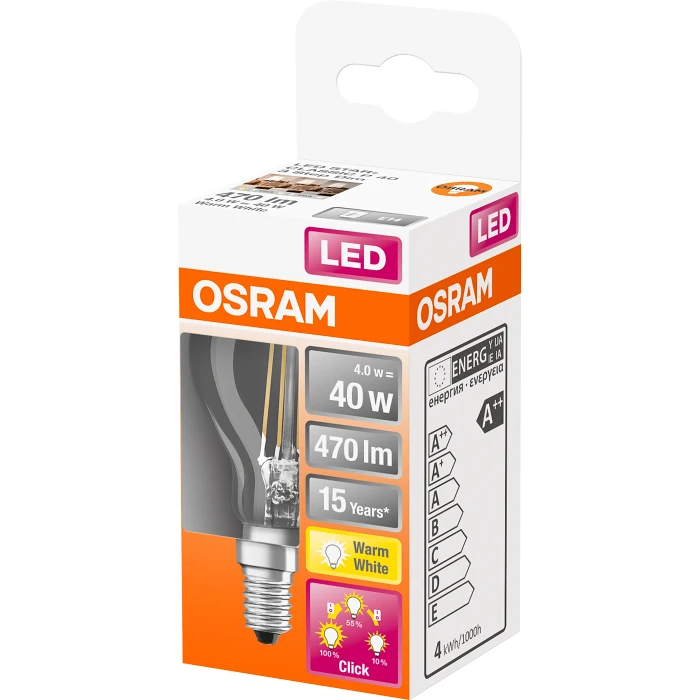 LED CL P E14 3-step Dimbar 1-p Osram