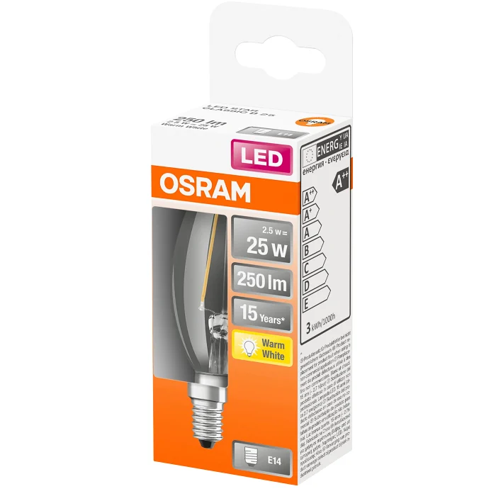 LED CL B 25 Kron E14 Osram