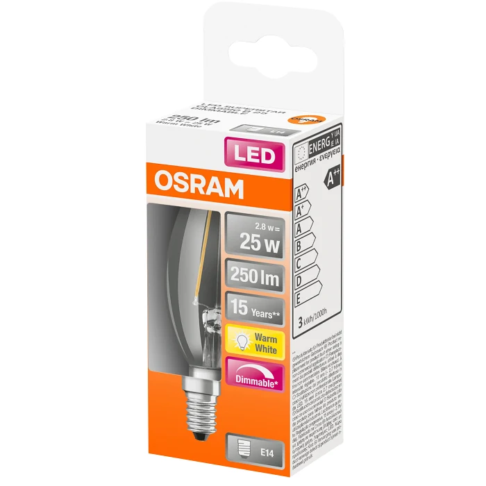 LED CL B 25W Kron E14 Dimbar 1-p Osram