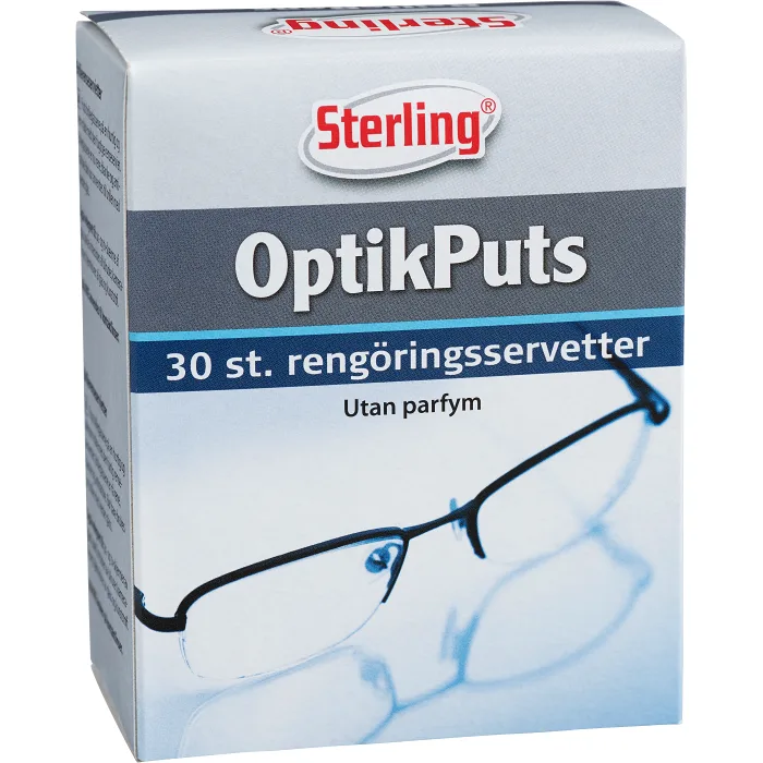 Rengöringsservetter Glasögon Optik Puts 30-p Sterling