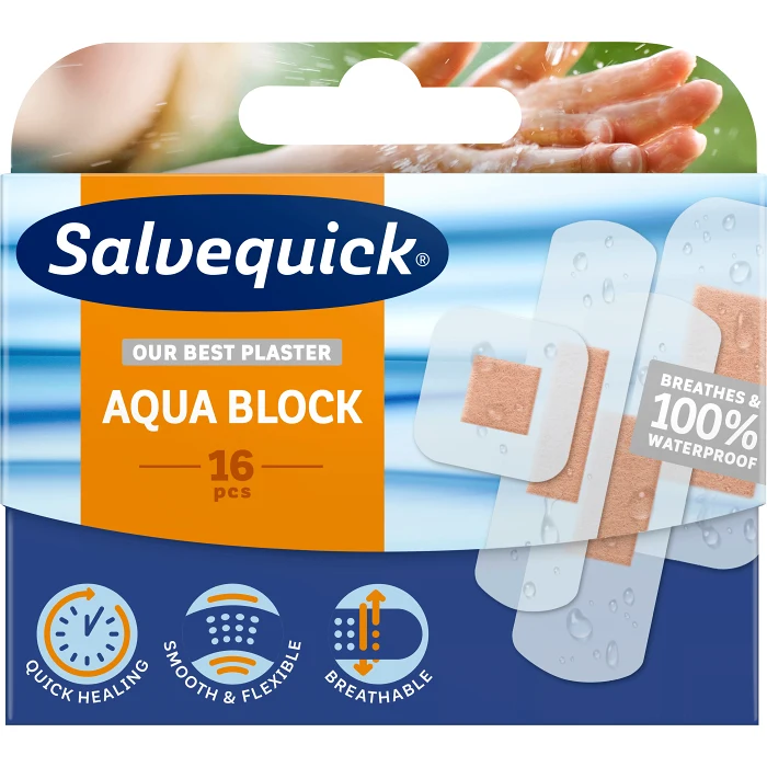 Plåster Aqua block 16-p Salvequick