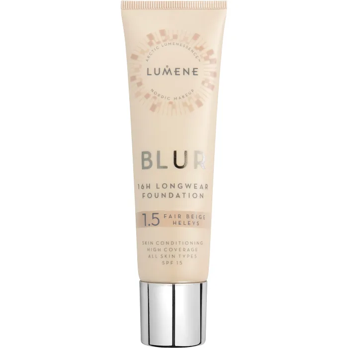Foundation Blur 16h Longwear nr 1.5 Fair beige heleys SPF 15 30ml Lumene