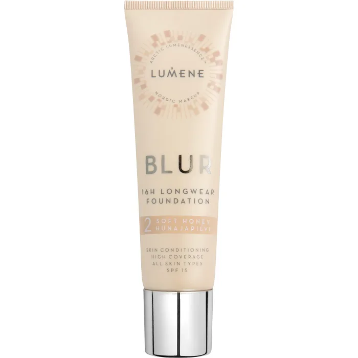 Foundation Blur16h Longwear nr 2 Soft Honey SPF15 30ml Lumene