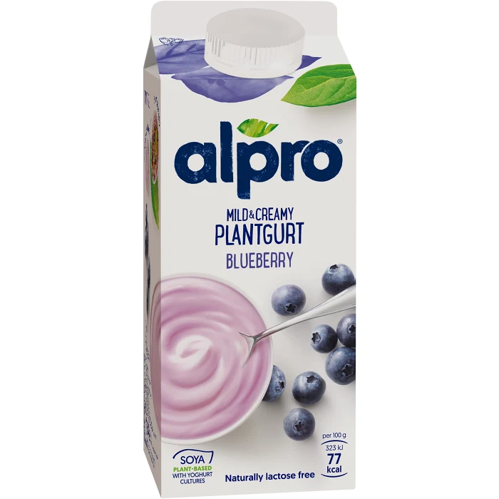 Plantgurt sojaprodukt Blåbär Laktosfri 750ml Alpro