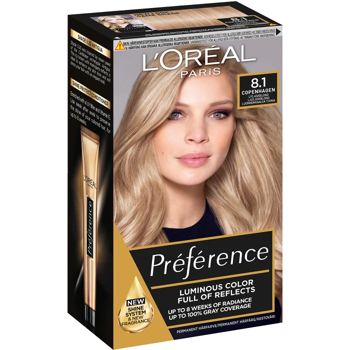 Hårfärg 8.1 Copenhagen Light Ash blonde 1-p Préférence