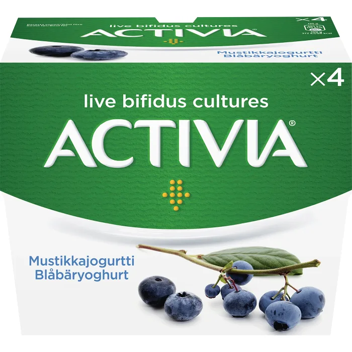 Yoghurt Blåbär 4-p 500g Activia
