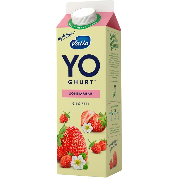 Yoghurt Sommarbär 0,1% 1000g Valio