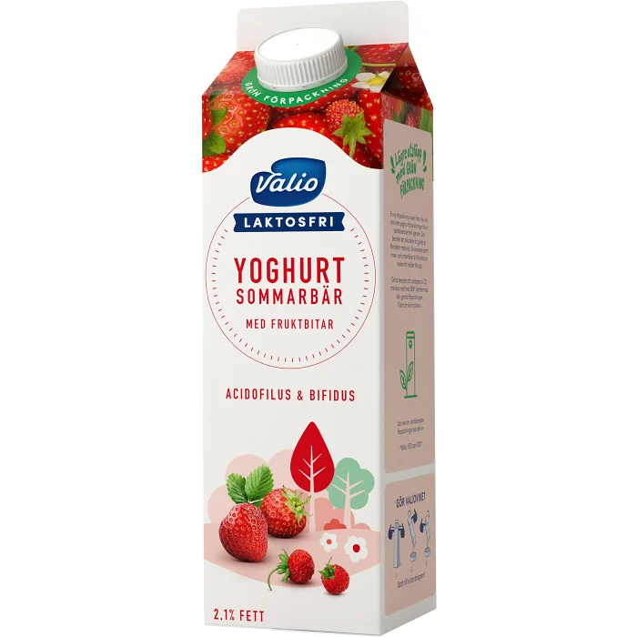 Fruktyoghurt Sommarbär Laktosfri 2,1% 1l Valio