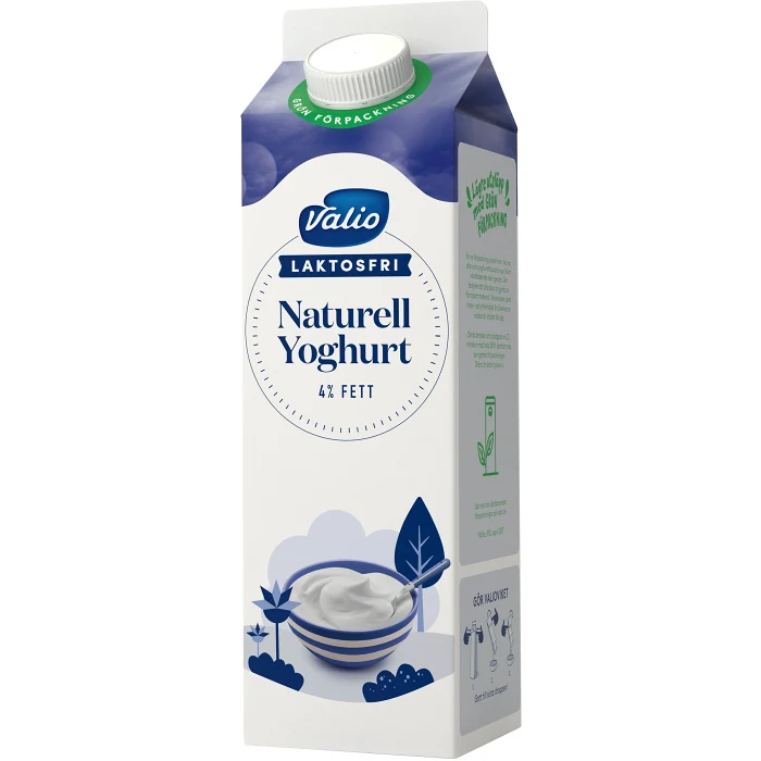 Yoghurt Naturell Laktosfri 4% 1l Valio