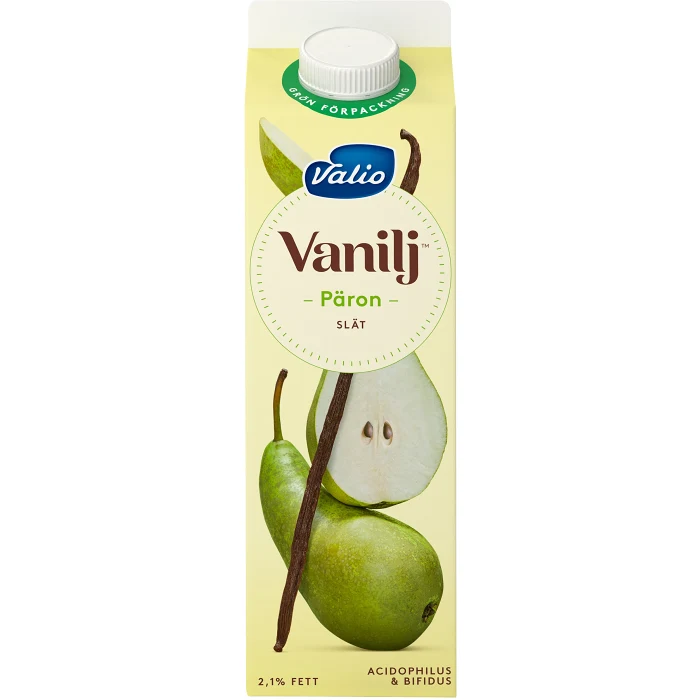 Vaniljyoghurt Päron utan fruktbitar 2,1% 1000g Valio