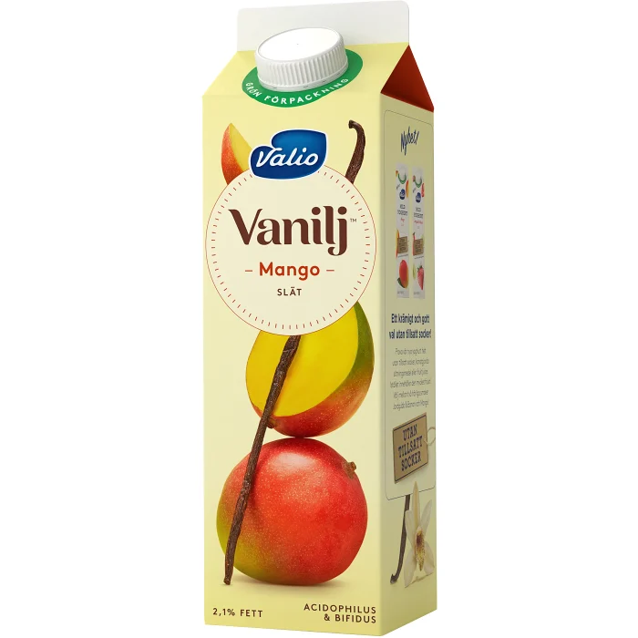 Vaniljyoghurt Mango Original 2,1% 1l Valio