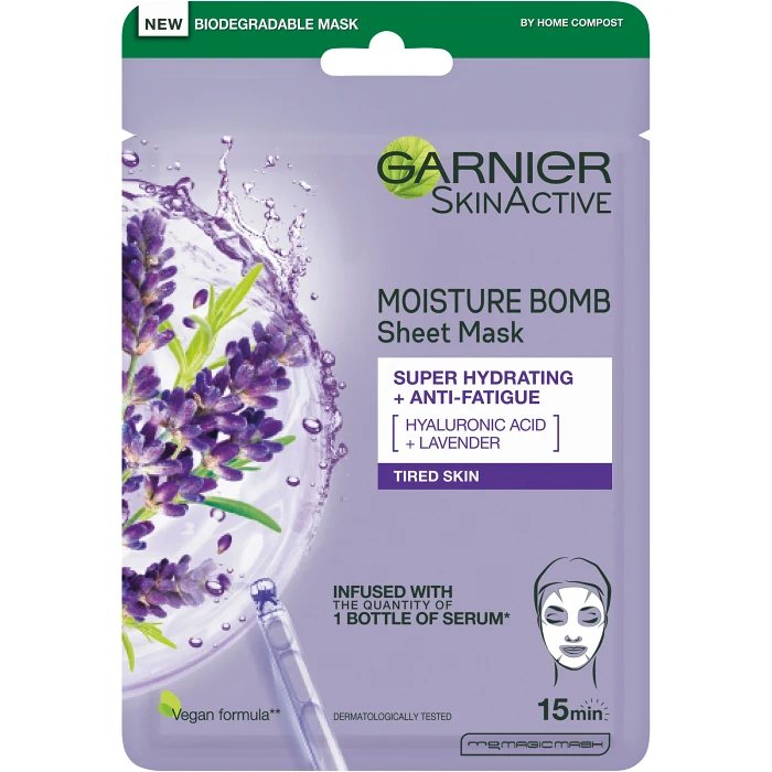 Ansiktsmask Moisture Bomb Lavender 1-p Garnier
