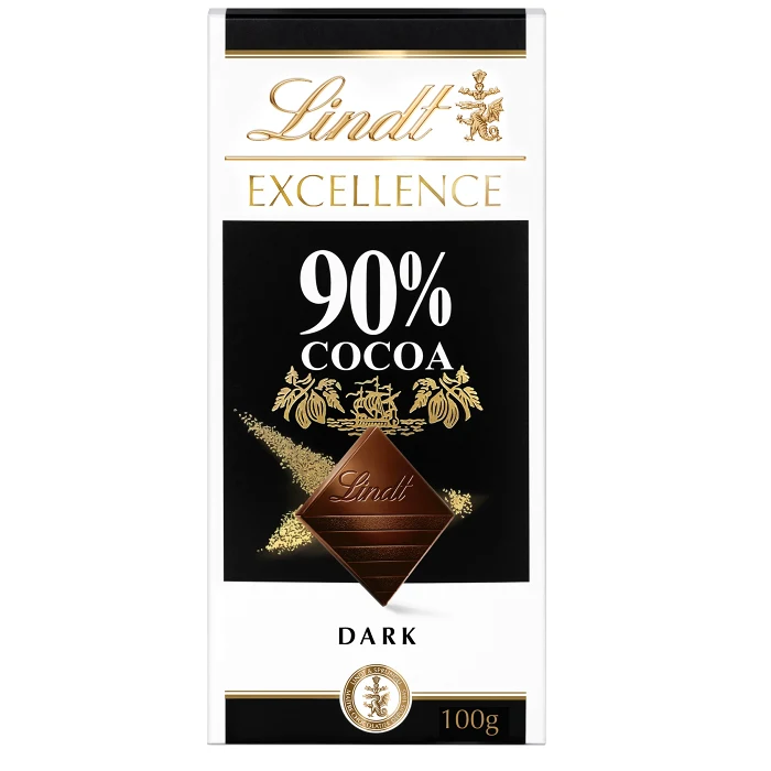 Chokladkaka EXCELLENCE 90% Kakao Mörk Choklad 100g Lindt