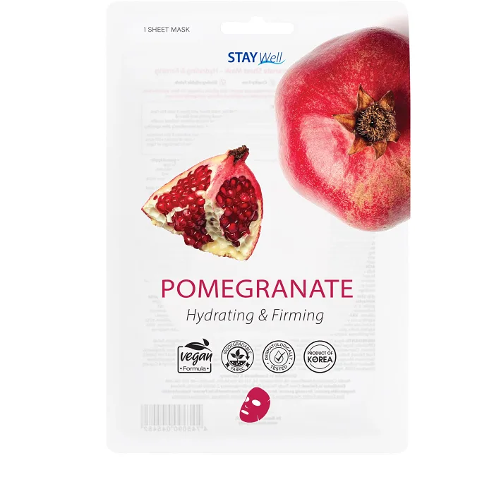 Ansiktsmask Vegan She Mask Pomegranate 1-p Stay Well