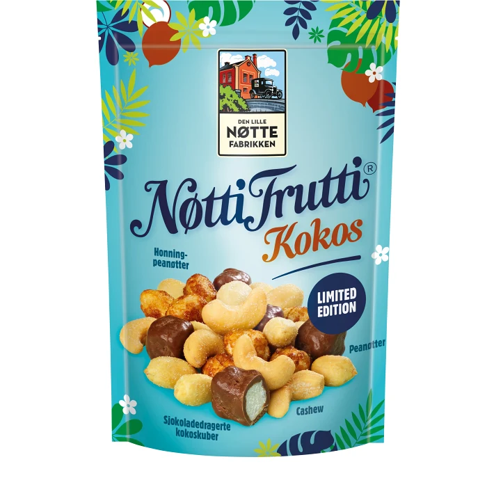 Nöttifrutti Kokos 155g Nöttefabrikken