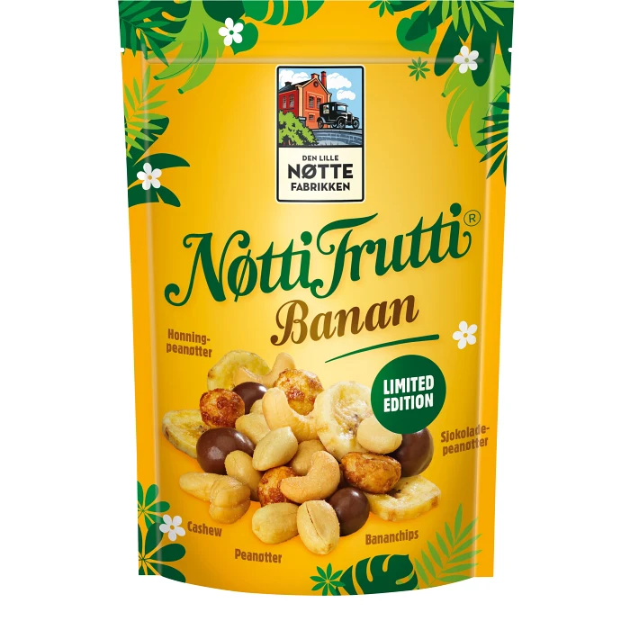 Nötmix Banansplitt 160g Nöttefabrikken