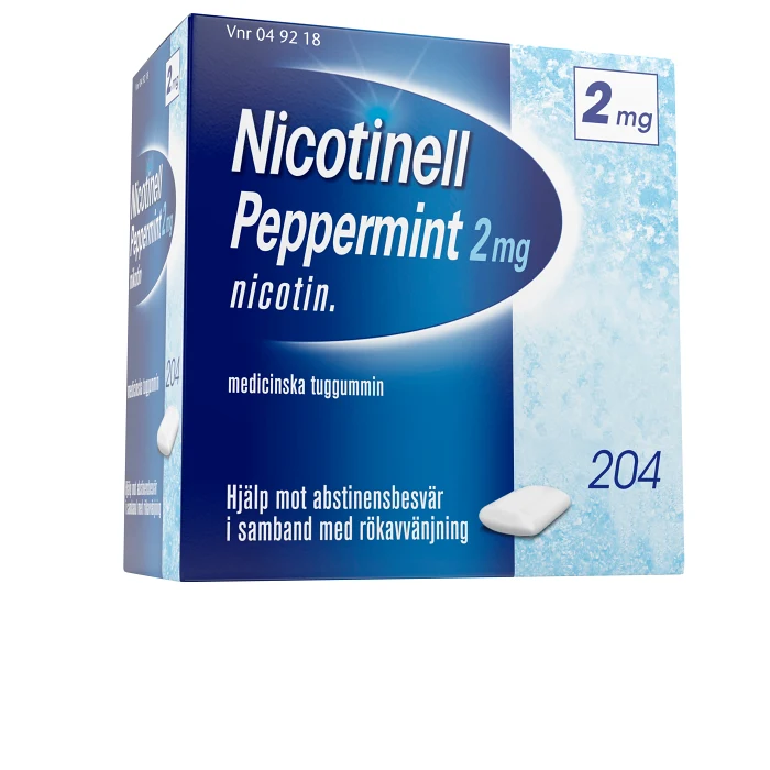 Nicotinell Peppermint Medicinskt tuggummi 2mg 204-p