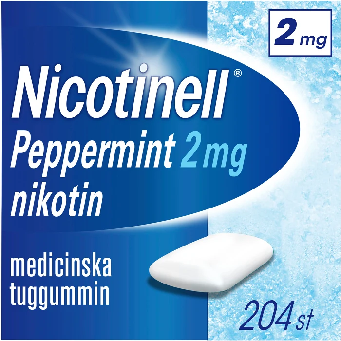 Nicotinell Peppermint Medicinskt tuggummi 2mg 204-p