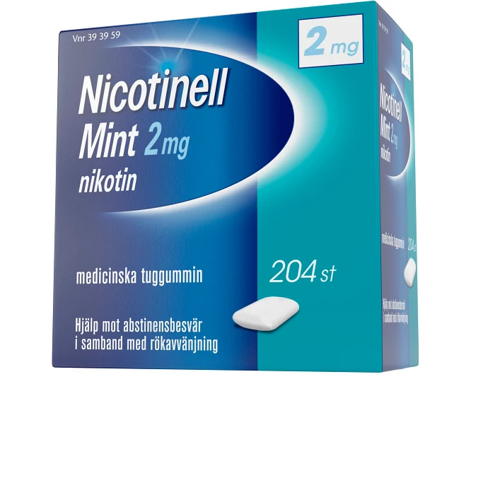 Nicotinell Mint Medicinskt tuggummi 2mg 204-p