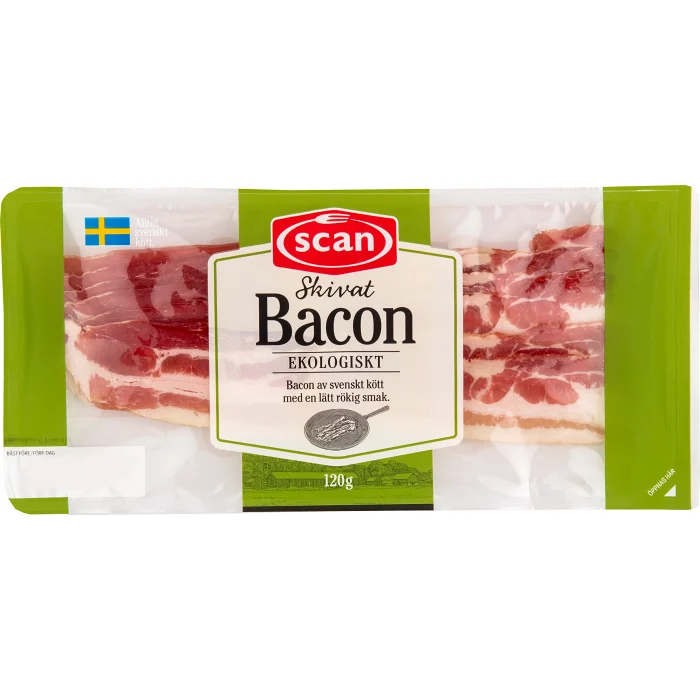 Bacon Skivat Ekologisk 120g Scan