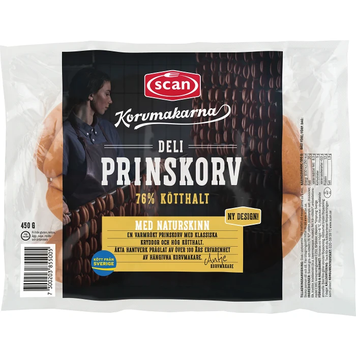 Prinskorv Deli 450g Scan