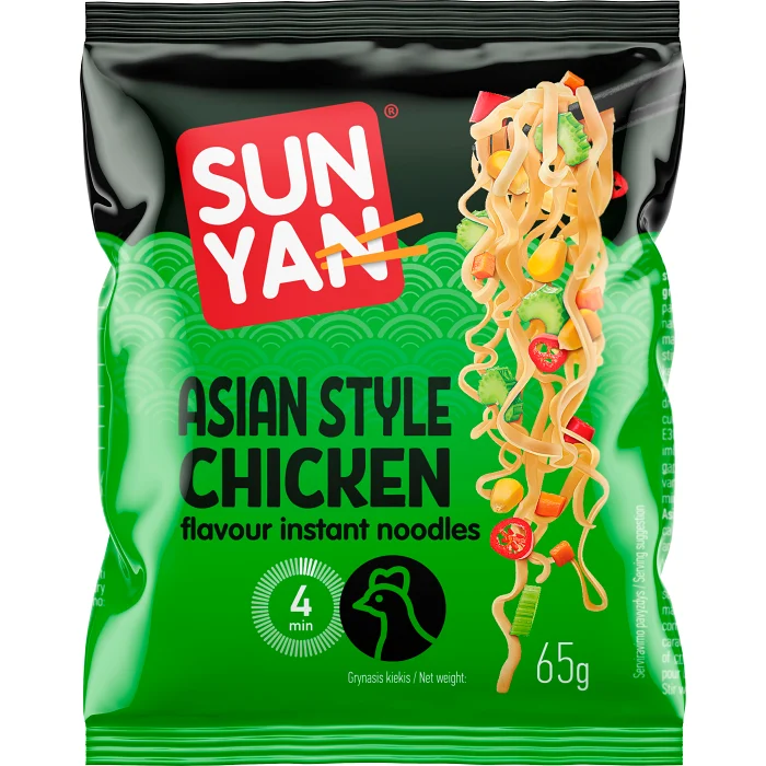 Snabbnudlar chicken flavour 65g Sun Yan