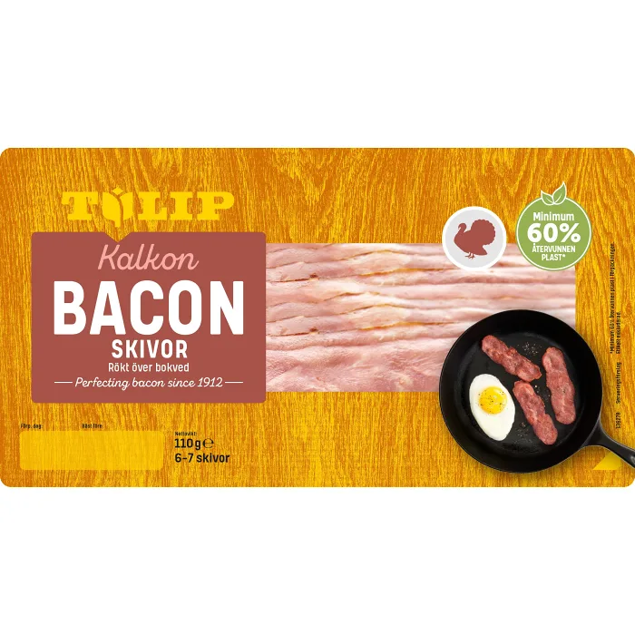 Bacon Kalkon skivor 110g Tulip