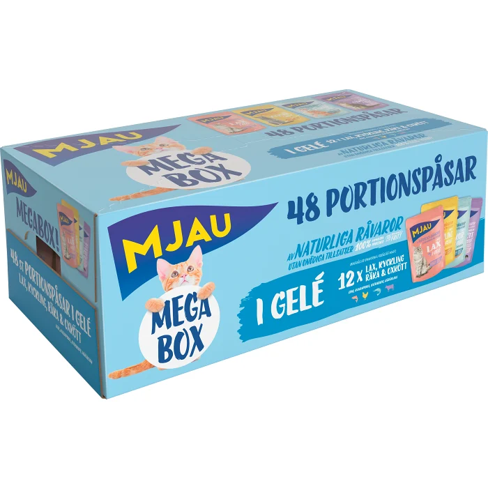 Kattmat Megabox Kött &amp; Fisk 48-p Mjau