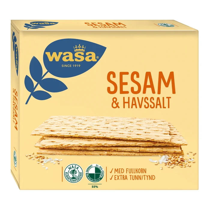 Knäckebröd Sesam Havssalt 190g Wasa
