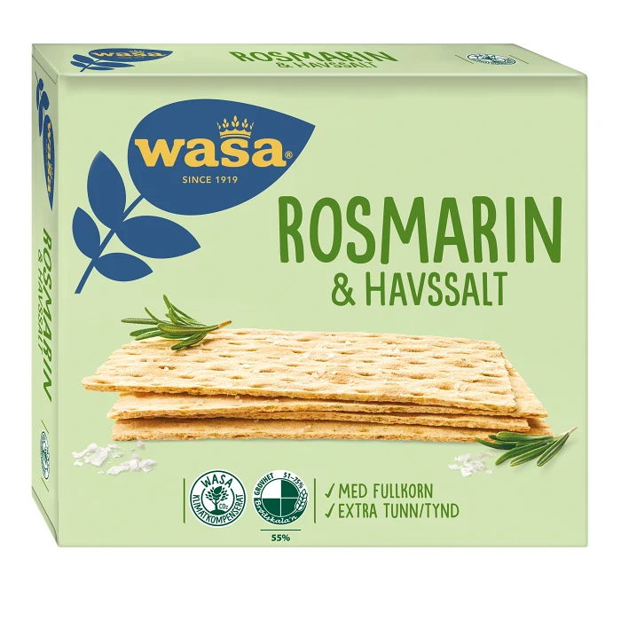 Knäckebröd Rosmarin Havssalt 190g Wasa