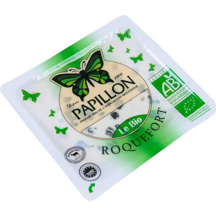 Blåmögelost Roquefort Opastöriserad Ekologisk 100g Papillon