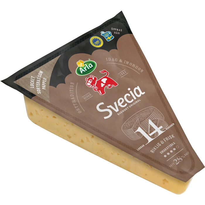 Svecia 28% lagrad 14mån ca 690g Arla